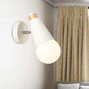 DecorBites™ Rotatable Nordic Sweet Cone Wall Light - Child Bedroom Wall Sconce with Metal/Wood Backplate