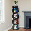 Rotating Bookshelf 360° Display Floor Standing 4-Shelf Bookcase