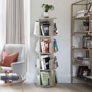 Rotating Bookshelf 360° Display Floor Standing 4-Shelf Bookcase