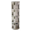 Rotating Bookshelf 360° Display Floor Standing 4-Shelf Bookcase