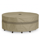 Patio Set Cover For Square or Round Table 70"Dia./L x 30"H Classic Taupe