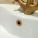 Round brass sink overflow cover set kitchen and bathroom inserts
