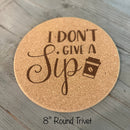 Coffee-Themed Laser Engraved Cork Trivets – 8" or 10" | Heat-Resistant Gift for Coffee Lovers
