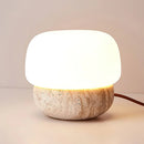 Round Doudou Travertine Table Lamp