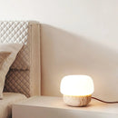Round Doudou Travertine Table Lamp
