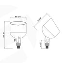 Round Flood Light Outdoor Fixture with PAR36 Support