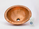 Round Hammered Sink , Vintage Copper Drop-in Sink , Diameter 14"