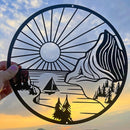 DUOOLN Mountain Scene Metal Wall Art