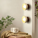 Round Ollina Travertine Wall Lamp