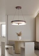 Round Orbit Travertine Chandelier