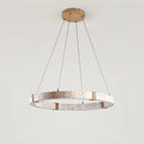 Round Travertine Dainolite Chandelier