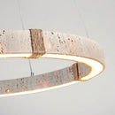 Round Travertine Dainolite Chandelier