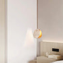 Round Travertine Solstice Stone Pendant Light