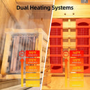 Rövia Aurora 3-Person Indoor Hybrid Sauna Room With Infrared And 4.5KW Steam Heater [Made-To-Order] (SAK41592)