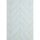 Seafoam Glossy Chevron Ceramic Tiles 2x6