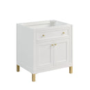 James Martin Chicago 30" Single Bathroom Vanity, Glossy White