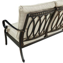 Black Aluminum Deep Seating Loveseat with Cushions