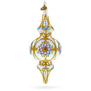 Pearl White Baroque Double-Ended Finial Drop Glass Christmas Ornament