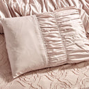 Ruffle Pink Pleated Comforter