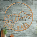 Running Wolf Name Sign