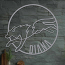 Running Wolf Name Sign