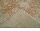 Rust and Beige Hand knotted Oriental Oushak 8x10 wool Area Rug