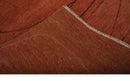 Rust and Brown Modern Stripes Design Hand loom 4x6 wool Area Rug