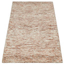 Rust and Ivory Modern Solid Design Hand Tufted Wool Area Rug