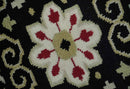 Red, Ivory, Black and Beige 8x10 Hand Knotted Traditional Heriz wool Rug