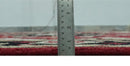 Red, Ivory, Black and Beige 8x10 Hand Knotted Traditional Heriz wool Rug