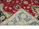 Rust, Olive and Black 8x10 Hand Knotted Traditional Oriental Wool Area Rug