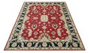 Rust, Olive and Black 8x10 Hand Knotted Traditional Oriental Wool Area Rug