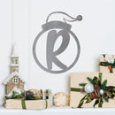 Single Letter Holiday Monogram Collection - Personalized Metal Sign Decorations