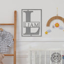 Block Border Monogram - Custom Metal Family Sign House Name Plates