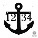 Anchor Address Plaque - Coastal House Numbers Plaque Beach Nautical Decor