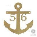 Anchor Address Plaque - Coastal House Numbers Plaque Beach Nautical Decor