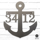 Anchor Address Plaque - Coastal House Numbers Plaque Beach Nautical Decor