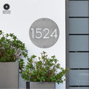 Downing Custom Address Plaque - 2 Sizes - Circular Address Plaque for House Numbers