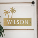 Landscape Address Plaque - 4 Styles - Circular Address Plaque for House Numbers