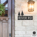 Landscape Address Plaque - 4 Styles - Circular Address Plaque for House Numbers