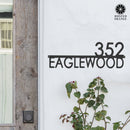 Magnolia Address Plaque - 3 Sizes - Modern Outside House Numbers for Address