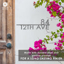 Magnolia Address Plaque - 3 Sizes - Modern Outside House Numbers for Address