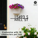 Magnolia Address Plaque - 3 Sizes - Modern Outside House Numbers for Address