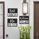 Station Park Address Plaque - 4 Styles - Personalized Address Plaque with Numbers