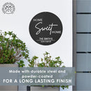 Sweet Modern Family Plaque - Circle Home Sweet Home Sign With Name and Date or Address