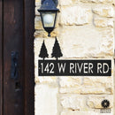 XL Landscape Address Plaque - 4 Styles - Circular Address Plaque for House Numbers