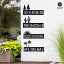 XL Landscape Address Plaque - 4 Styles - Circular Address Plaque for House Numbers