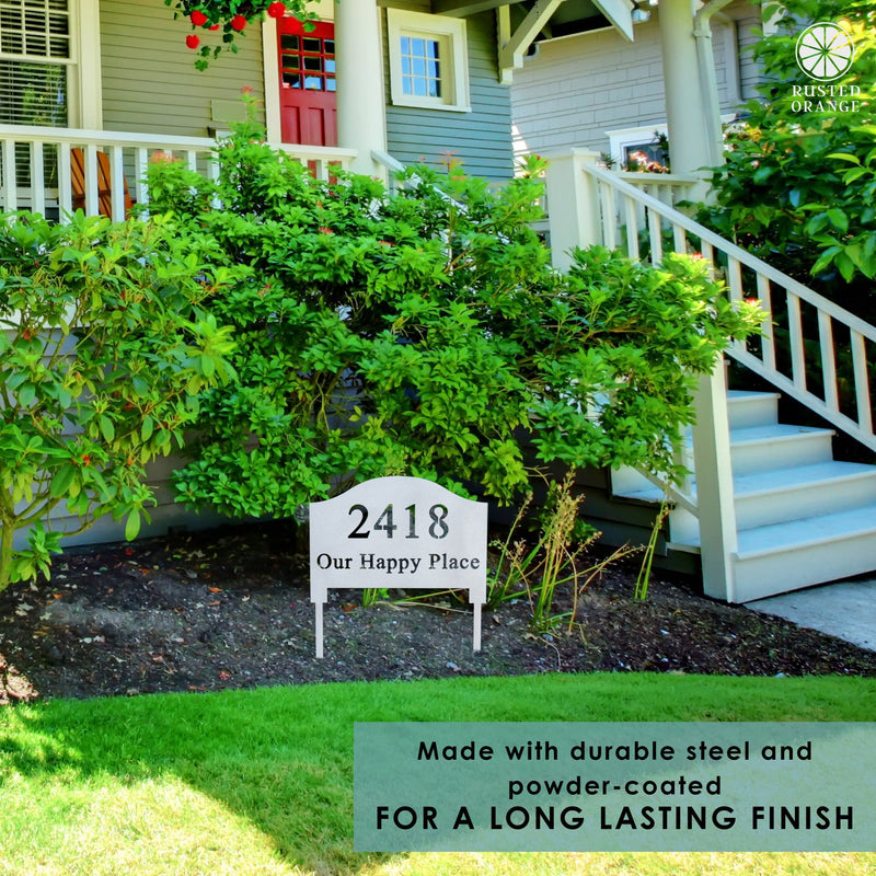 Address Yard Signs with Stakes - Address Signs for Houses for Ground