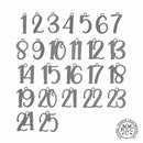 Advent Calendar Numbers for Countdown 1 - 25