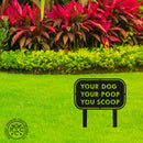 Pick Up the Poop Yard Stake - Dog No Pooping Signs for Yard and Lawn